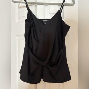 Express Women's Black Draped Top